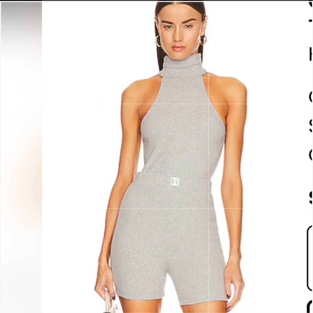 Helsa organic heavy rib turtleneck tank shorts and cardigan also for sell